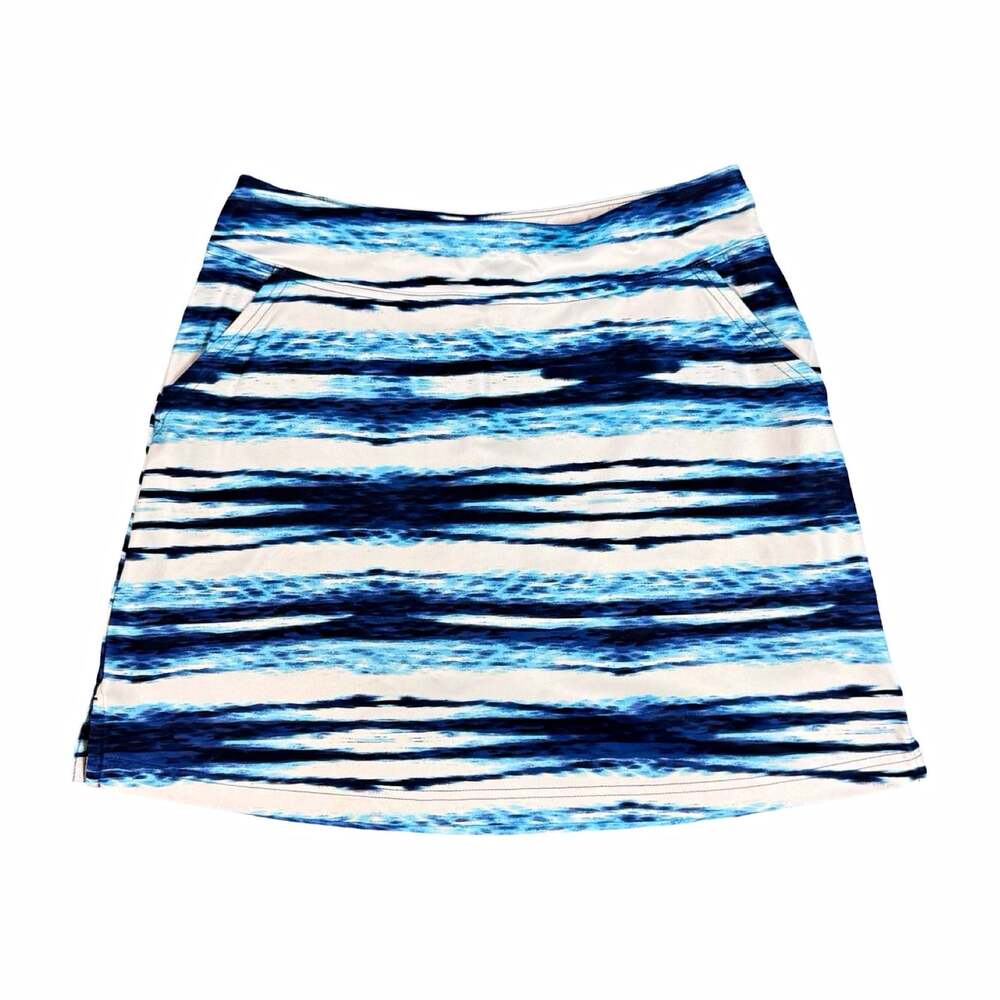 Callaway Women’s Golf Skort Size M Blue/White Striped Stretchy athletic skirt